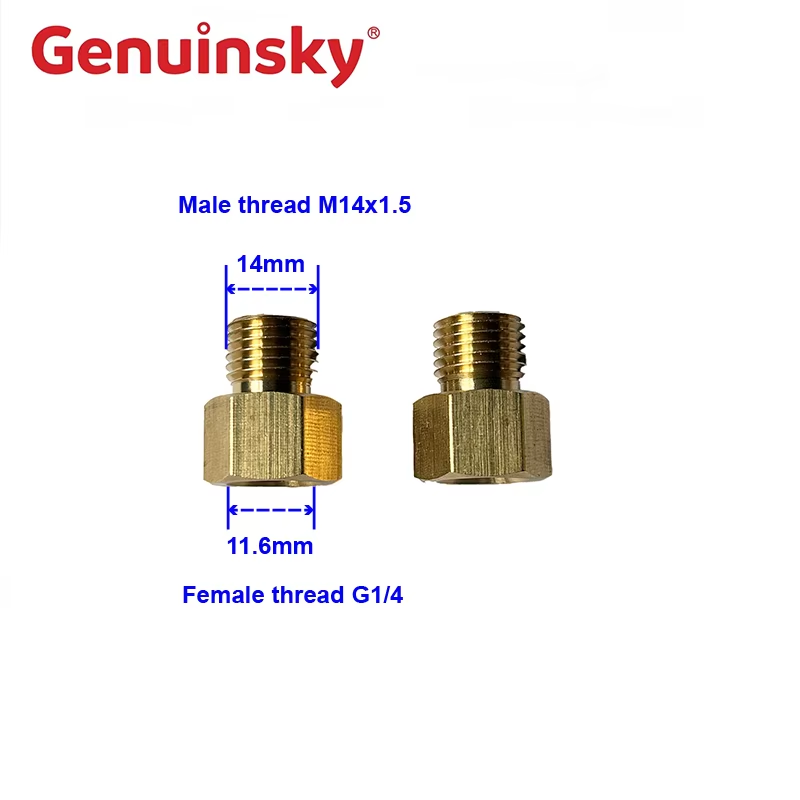 Ottone G1/4 Adattatore maschile da femmina a M14